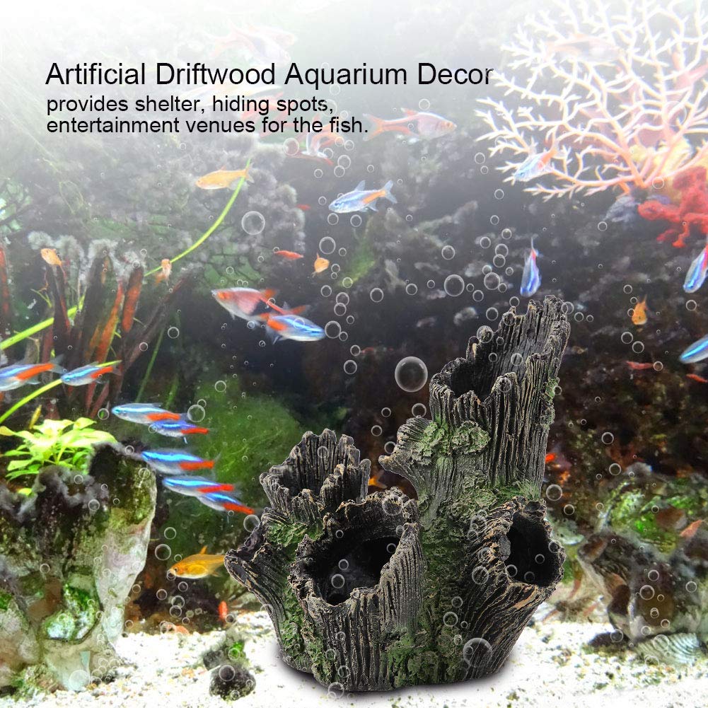 Tyenaza resin driftwood art highlights lightweight, durable design for freshwater and saltwater tanks