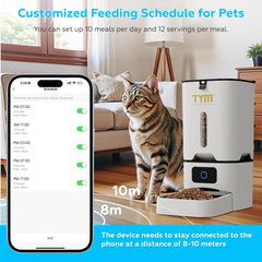 TYM 7L capacity keeps food available for multi-pet households.