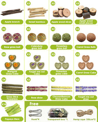 Tyotrbs Apple Wood Slices provide bite-sized enrichment for nibbling.