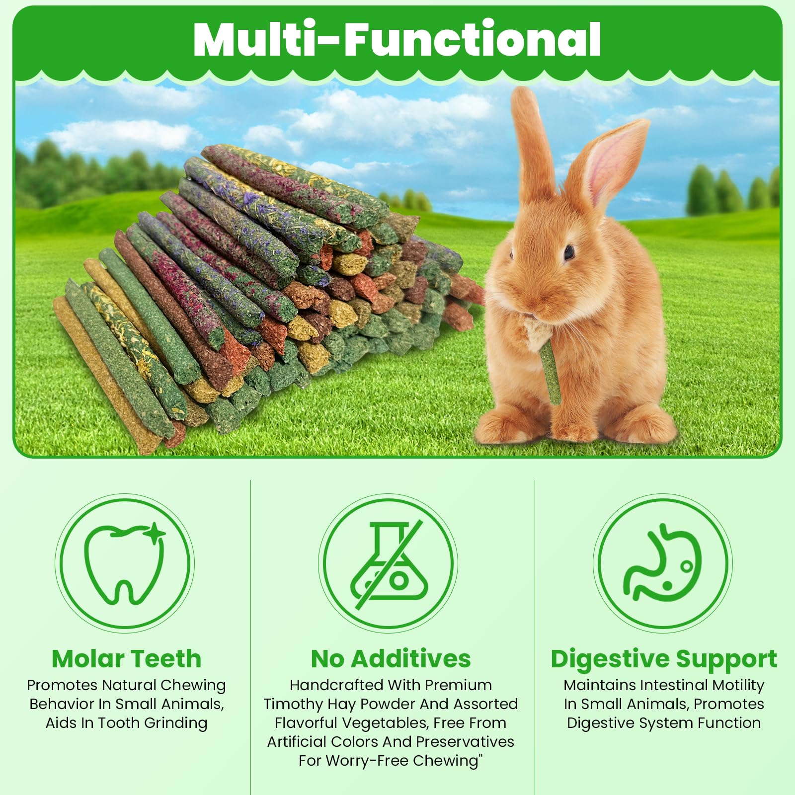 Tyotrbs Natural Materials handmade chew sticks safe for small animals during chewing.