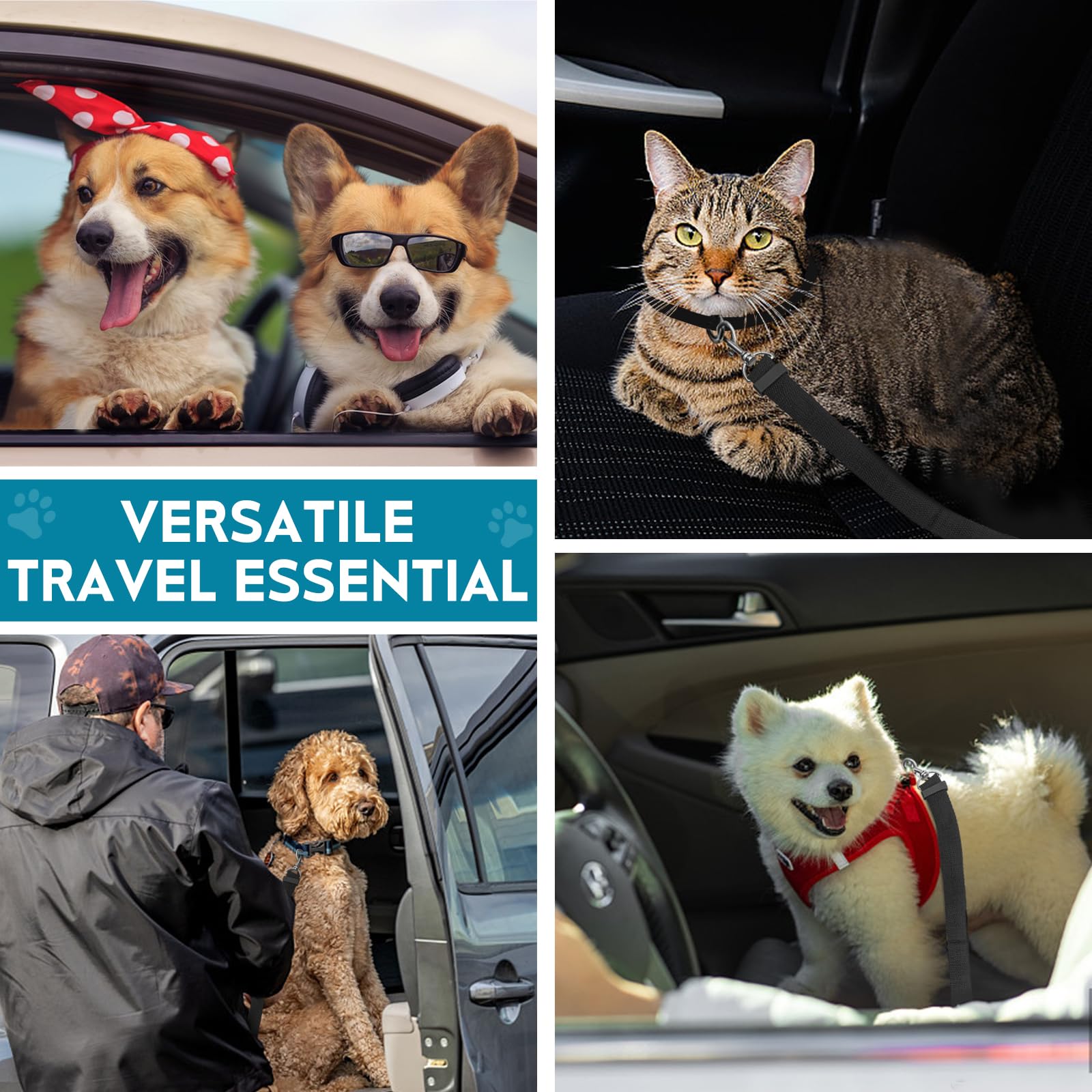TYTDOUTER universal-fit-dog-seat-belt works with most cars and SUVs