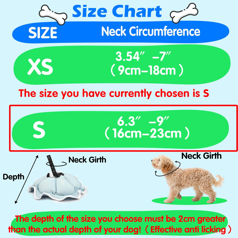 TZBEINN small dog cone allows eating and drinking while protecting wounds.