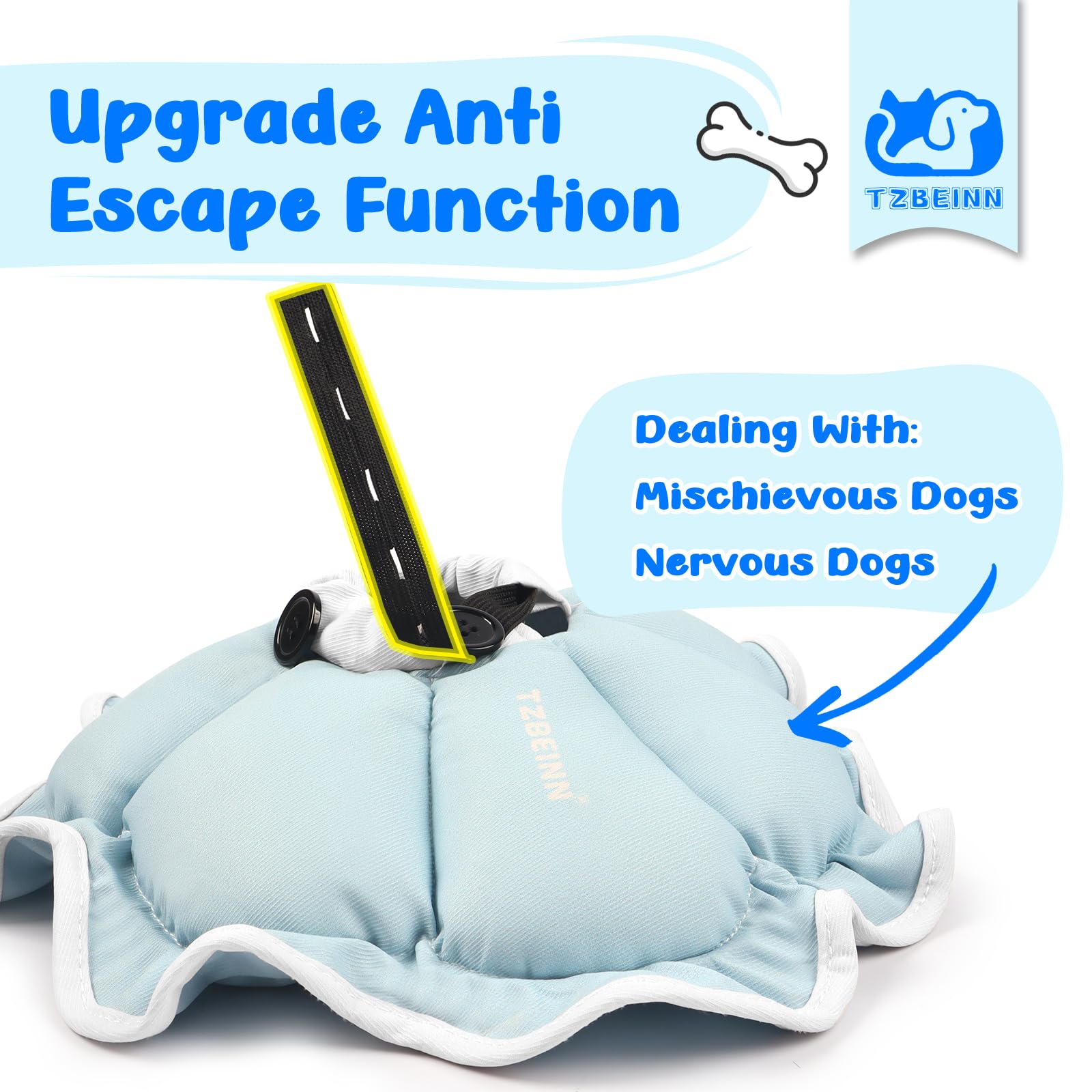 TZBEINN versatile cone for small breeds like Yorkie, Chihuahua, Pomeranian during healing