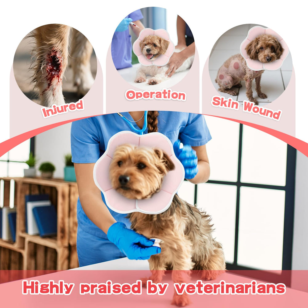 TZBEINN soft dog cone eating-drinking compatibility supports normal meals.