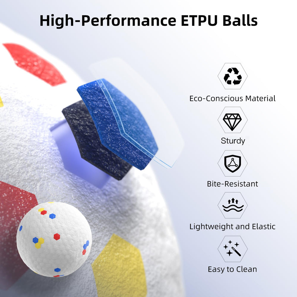 uahpet automatic ball launcher in action showing backyard fetch with dog