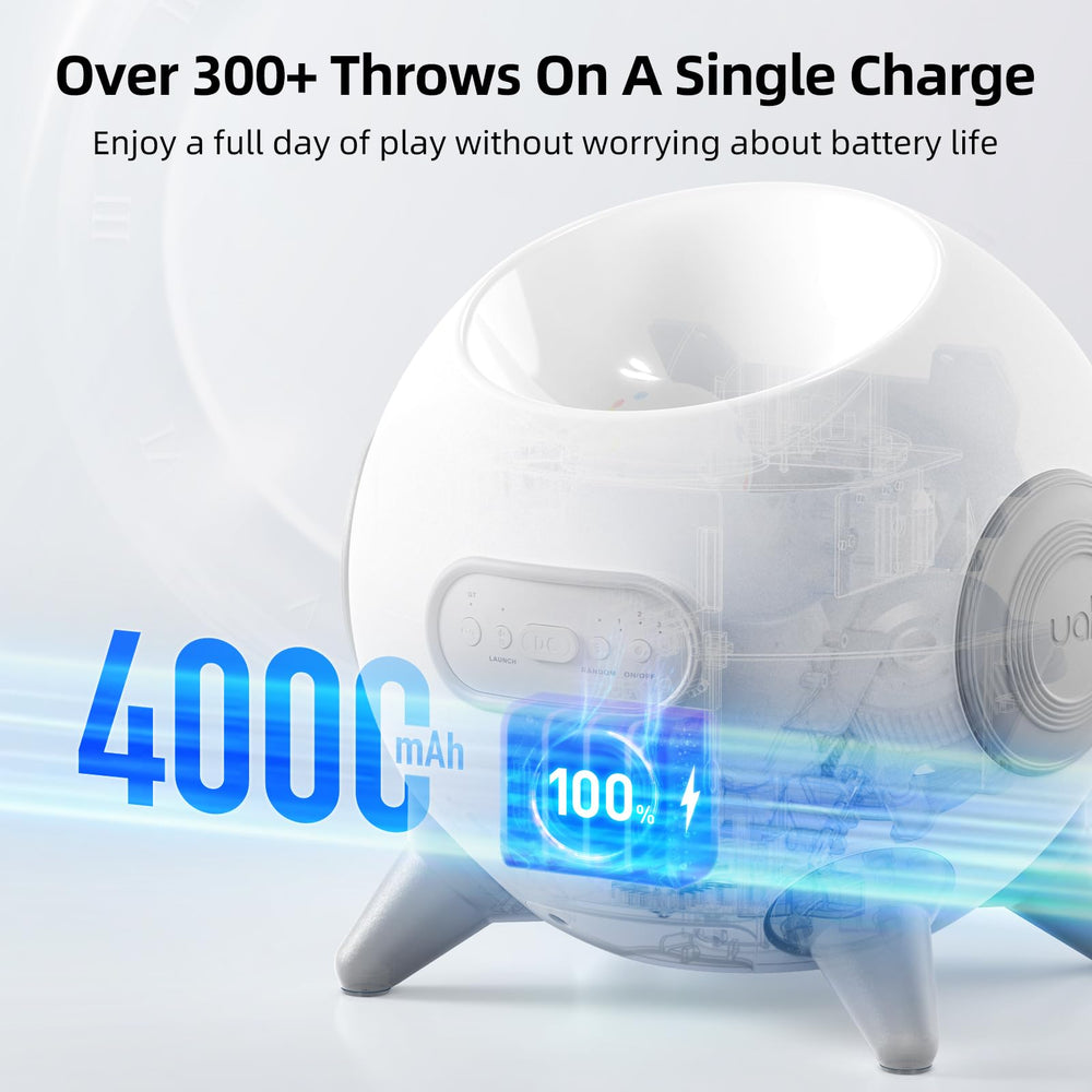 uahpet automatic ball launcher durable balls resist tearing and clean easily