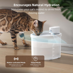 uahpet cat water fountain motion sensor flow encourages drinking