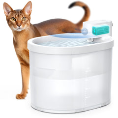 uahpet cat water fountain wireless front view for cordless hydration flexibility