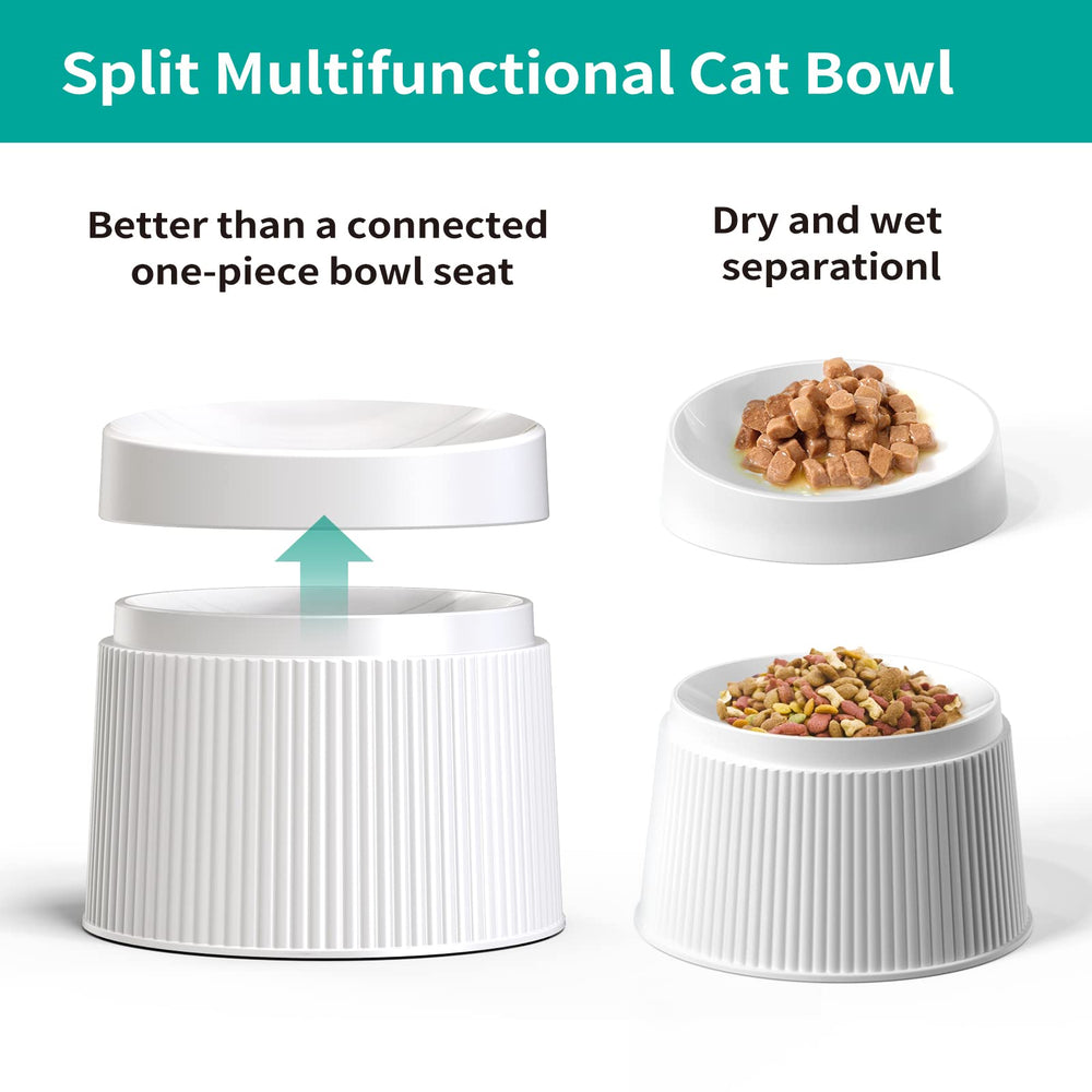 uahpet elevated cat bowl kitten-adult size supports ongoing feeding routines