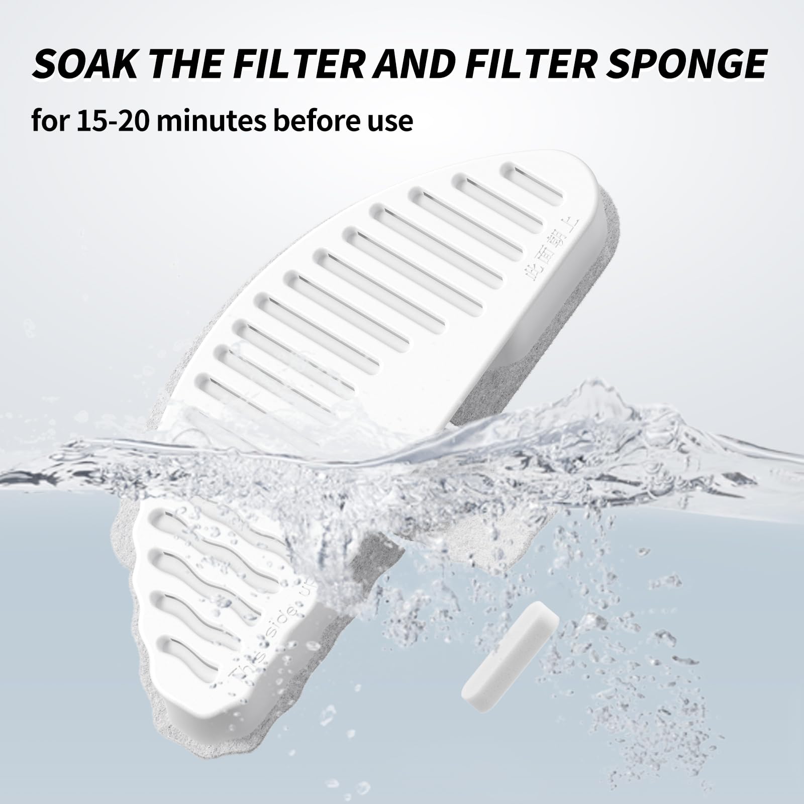 uahpet filter soak and rinse preparation to minimize charcoal dust before use