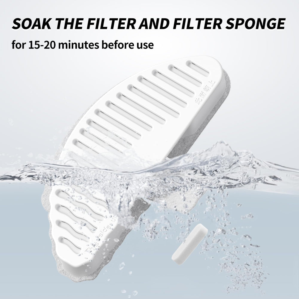 uahpet filter soak and rinse preparation to minimize charcoal dust before use