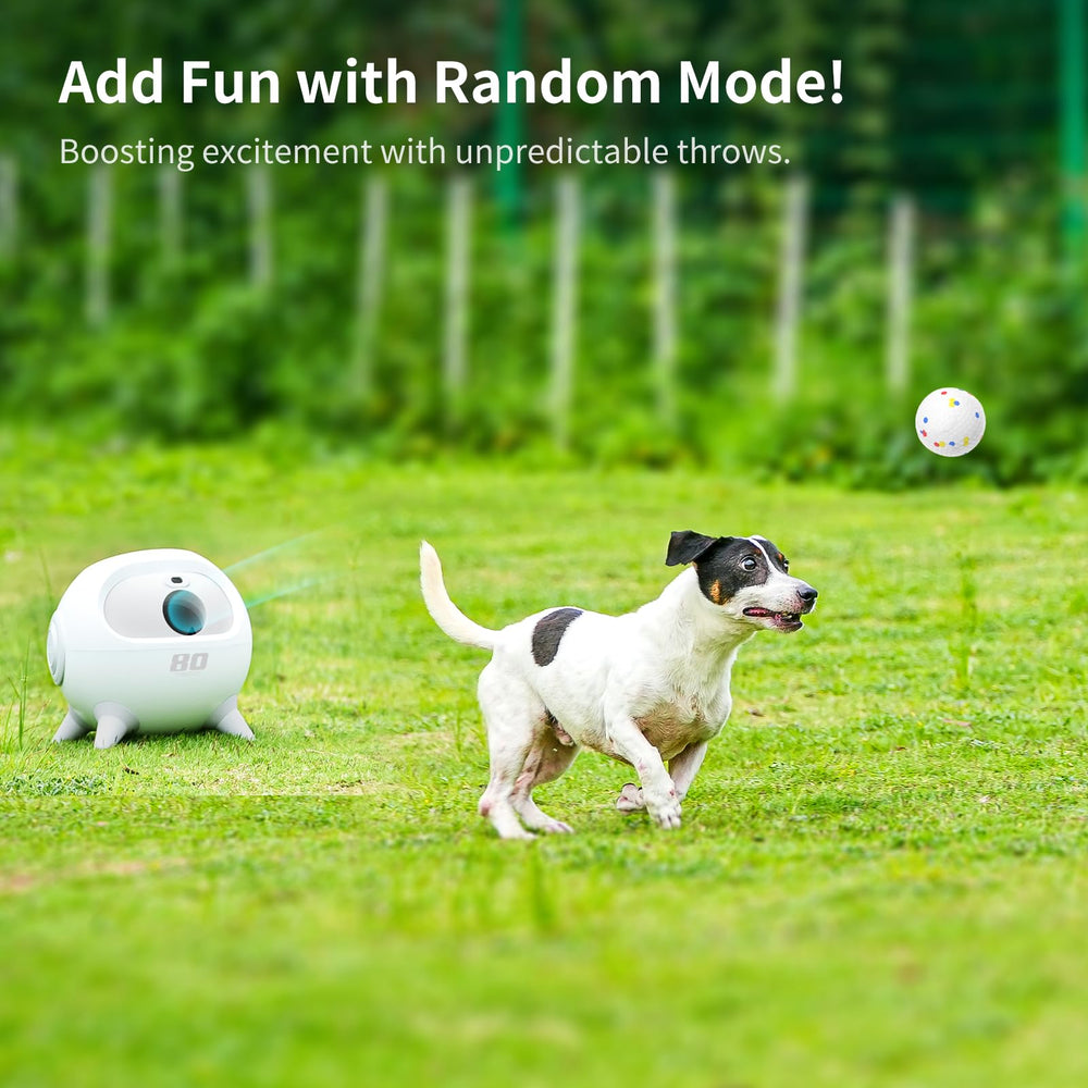 The uahpet iRetriever balls demonstrate launcher compatibility for smooth, jam-free launches