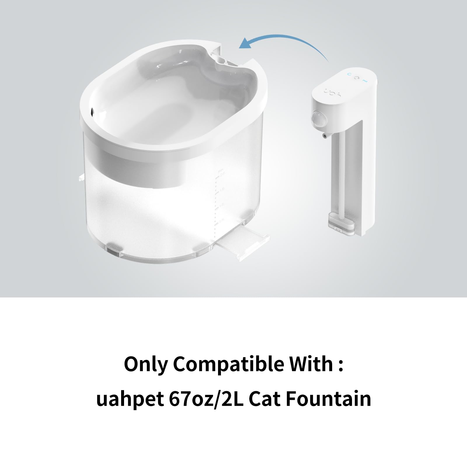 uahpet replacement pump enclosed-host detail conveys safety and reduced splash risks.