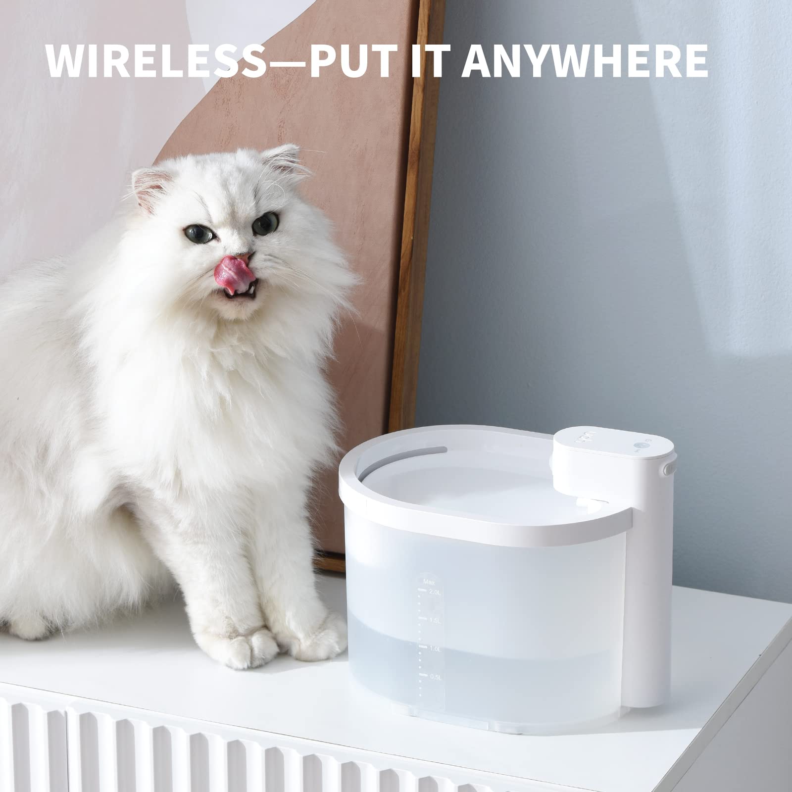 uahpet replacement pump rechargeable-battery frame highlights cordless operation for flexible placement.