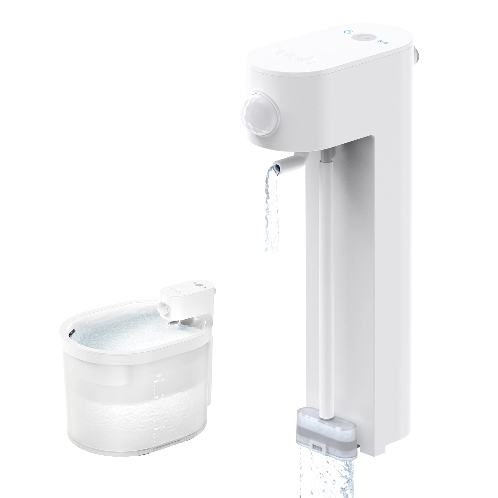 uahpet replacement pump type-c-usb-not-included close-up focuses on power options and independence.