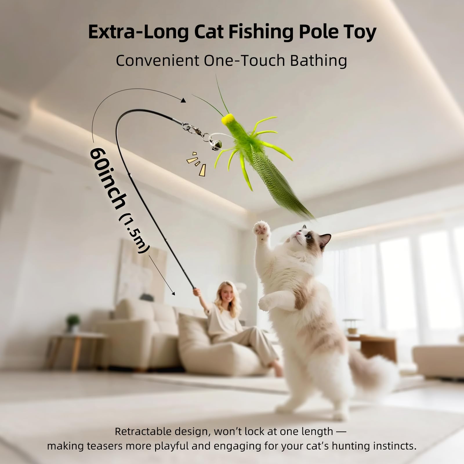 uahpet teaser attachments with natural feathers engage even picky cats