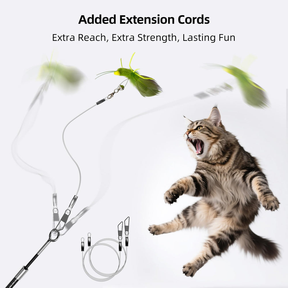 uahpet telescopic design four-section wand extends from 17 to 60 inches