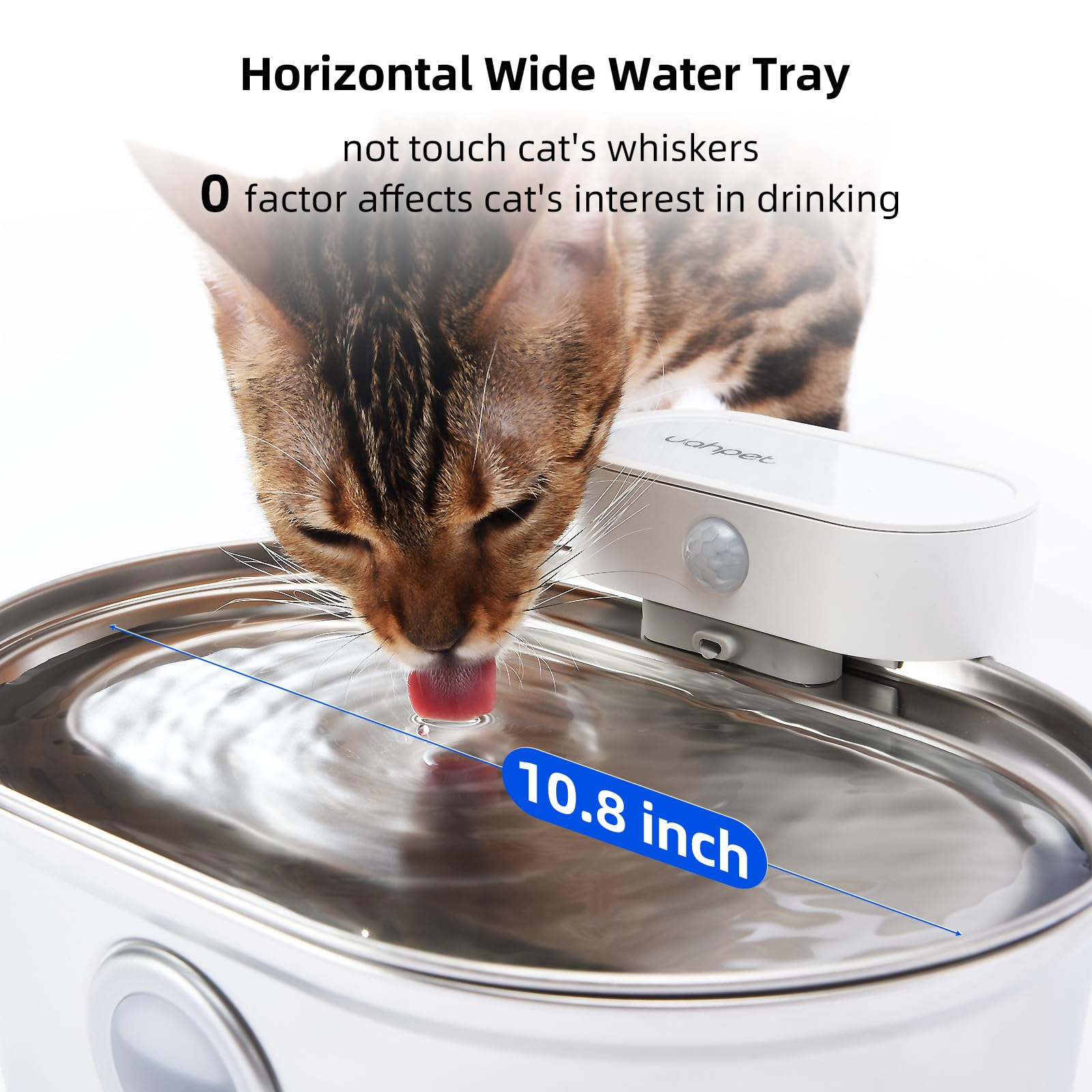 uahpet wireless cat water fountain detachable parts cleaning shows easy maintenance