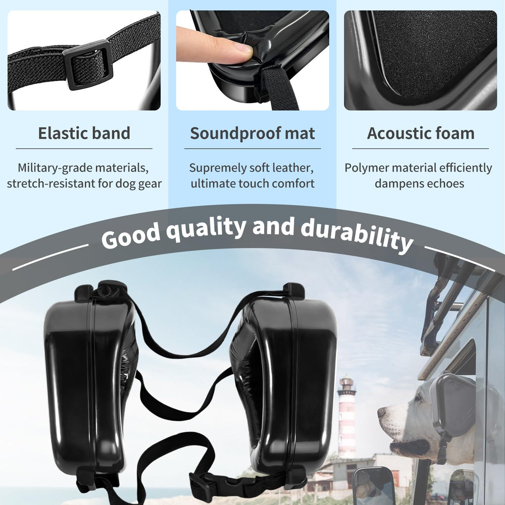 uaidie dog ear muffs leather-like design adds style while protecting hearing