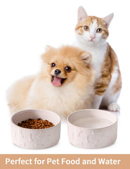 UBEE ceramic dog bowl set food and water use highlights versatility for dry wet food and water