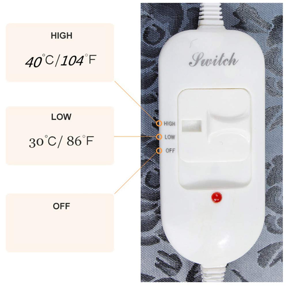 UBEI heating pad laid flat to provide even heat across bed