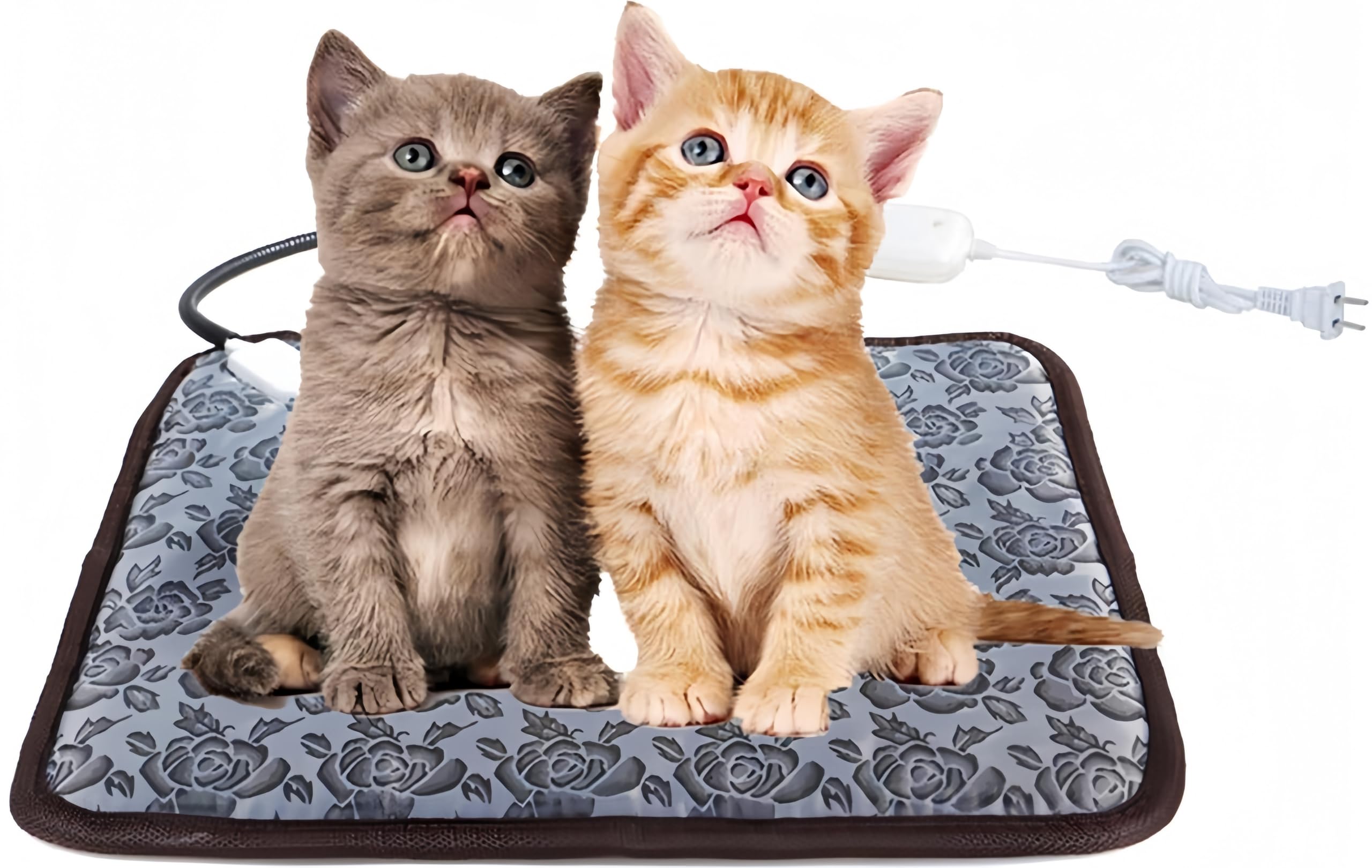 UBEI electric heating pad with flower pattern warms pets in cold rooms