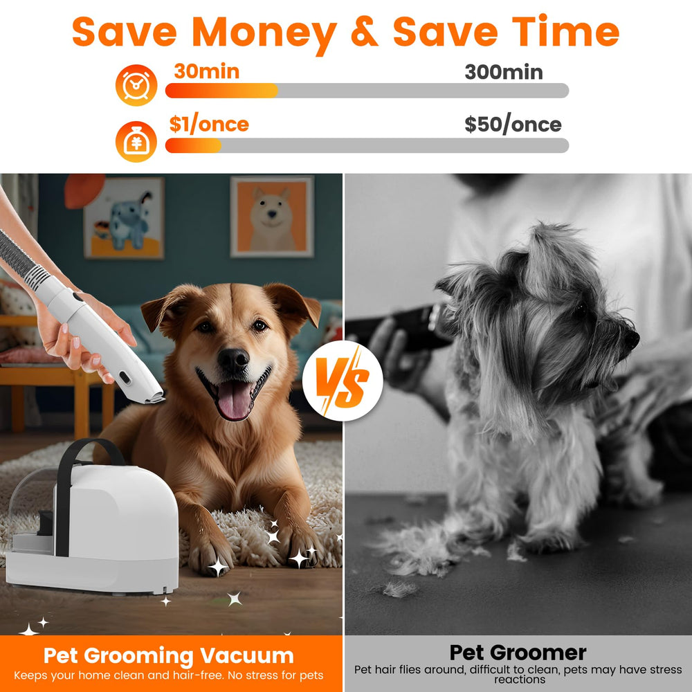 ubrobo dog grooming vacuum clippers with guards for precise trimming and detangling