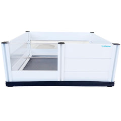 UC Barkley whelping box clear window panel lets you monitor puppies calmly.