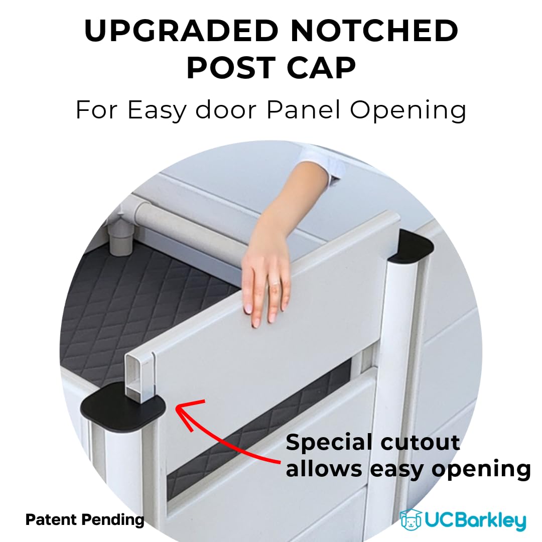 UC Barkley whelping box high sidewalls reduce spills and drafts.