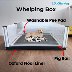 UC Barkley whelping box tool-free setup saves time for breeders.