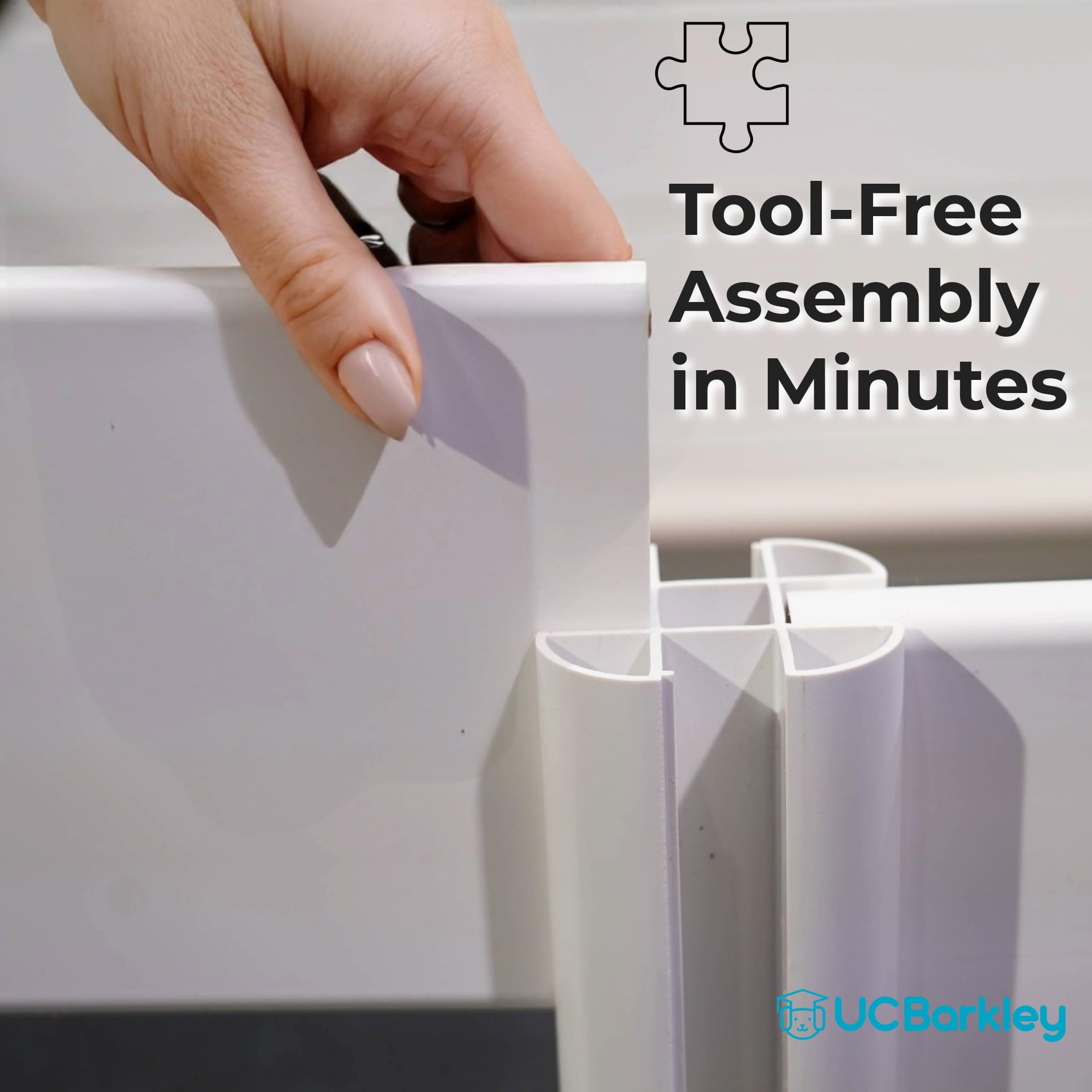 UC Barkley whelping box waterproof liner simplifies quick cleanup after accidents.