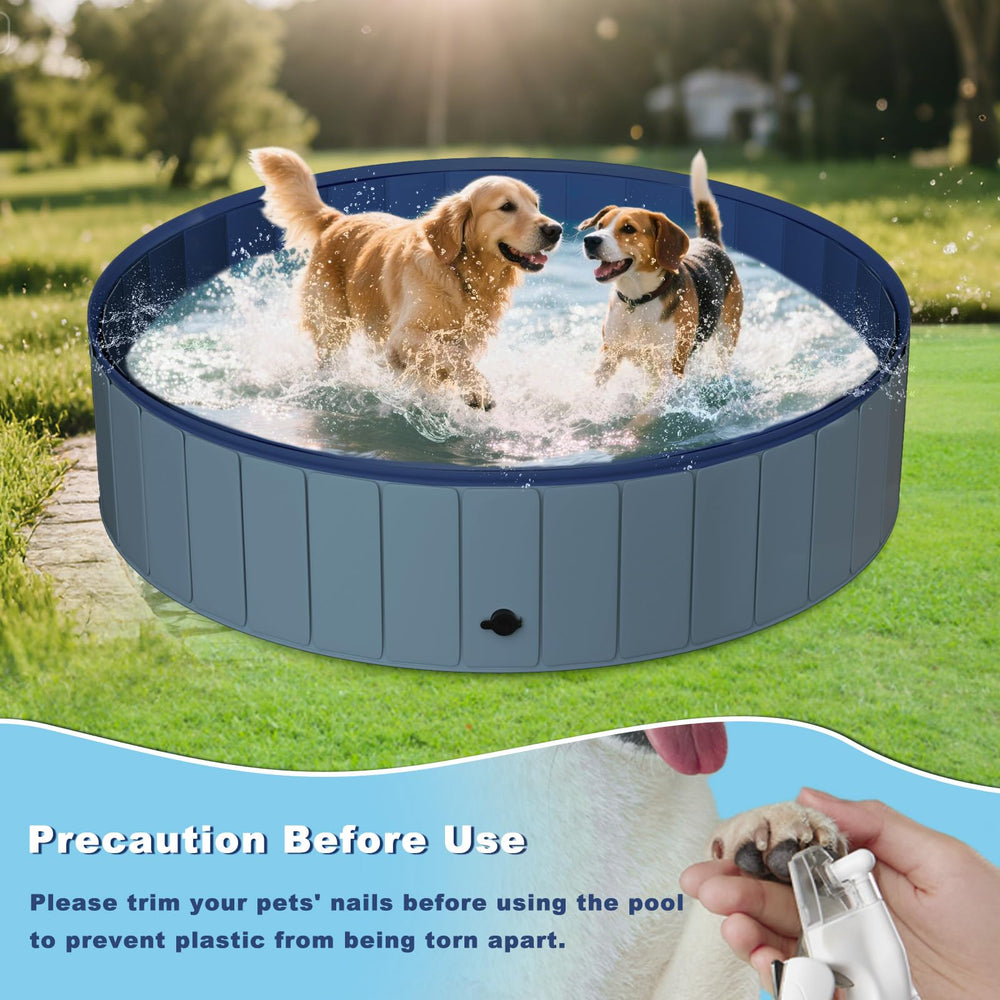UCCY foldable dog pool anti-slip bottom helps dogs stay steady.