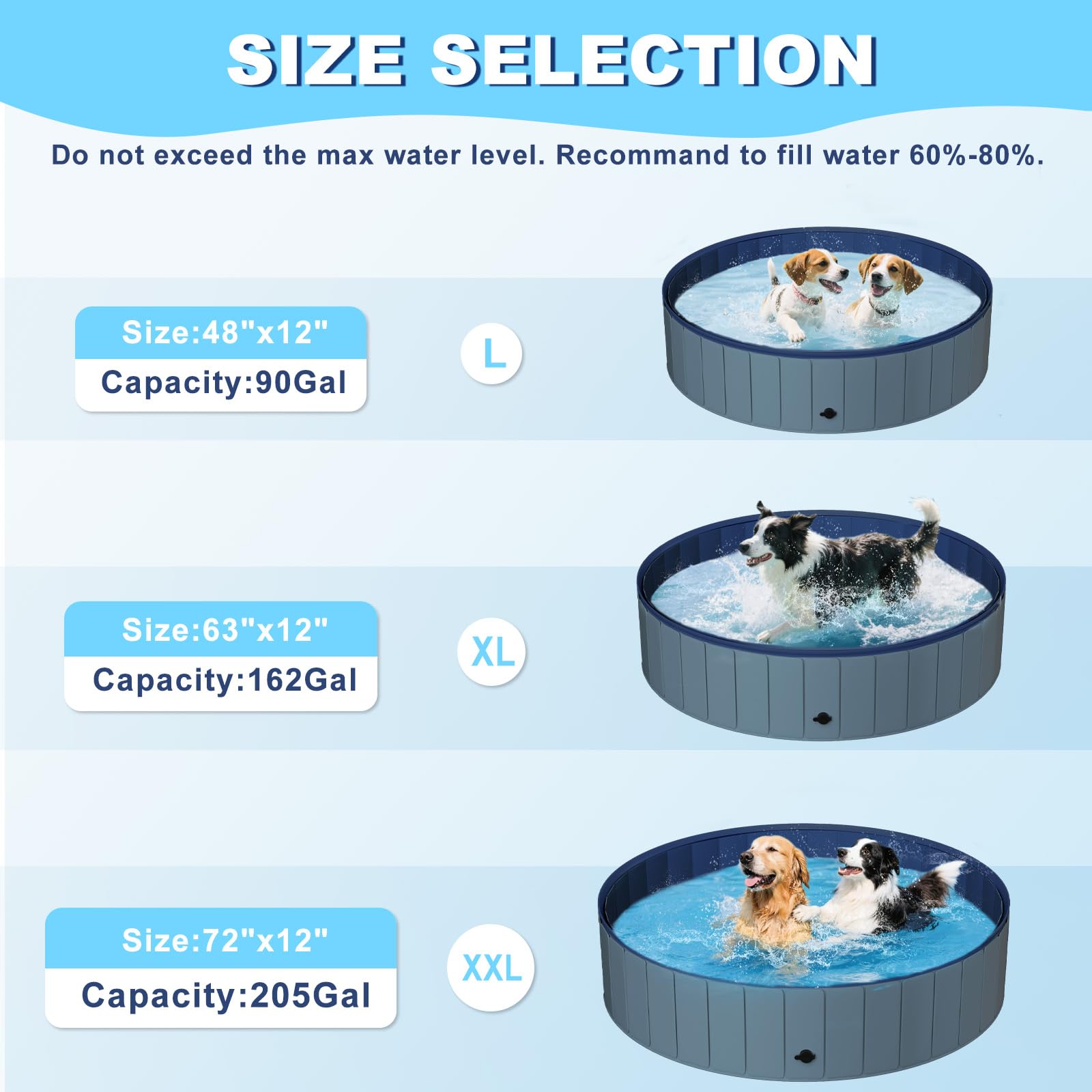 UCCY foldable dog pool set up outdoors in a backyard fun scene.