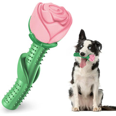 ucho dog toy rose-chew stick closeup shows durable texture for aggressive chewers.