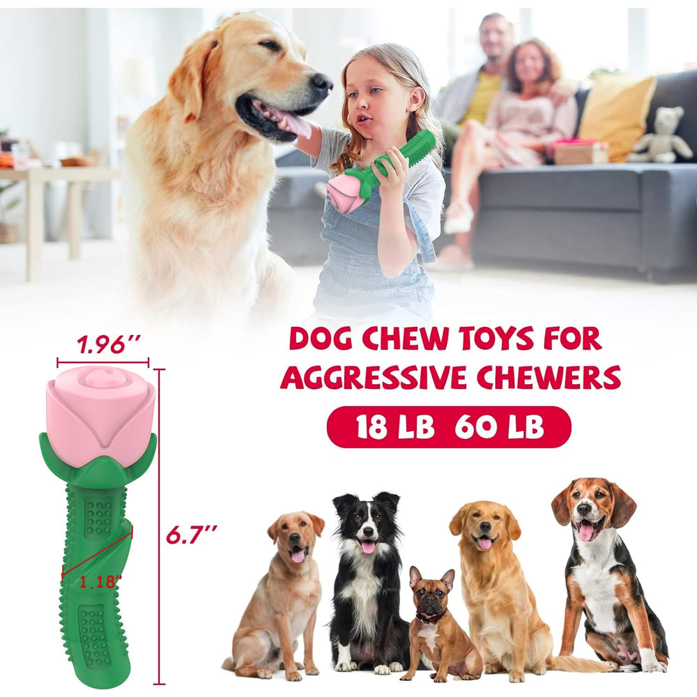 ucho dog toy rose shape chew engaging dogs during interactive play.