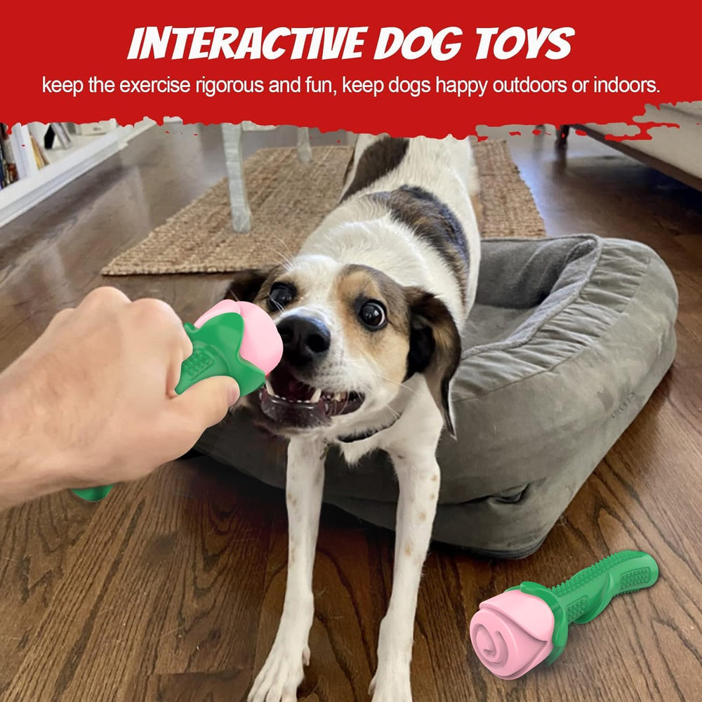 ucho dog toy teeth cleaning ridges aid light debris removal during chewing.