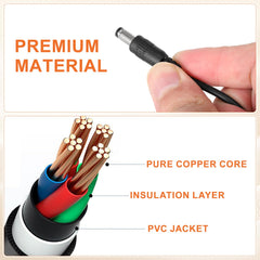 UEETEK power adapter side view highlighting compact form factor for tight spaces.