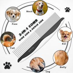 UGNEL 2-in-1 comb with wide and dense sides for knotting and hair removal.