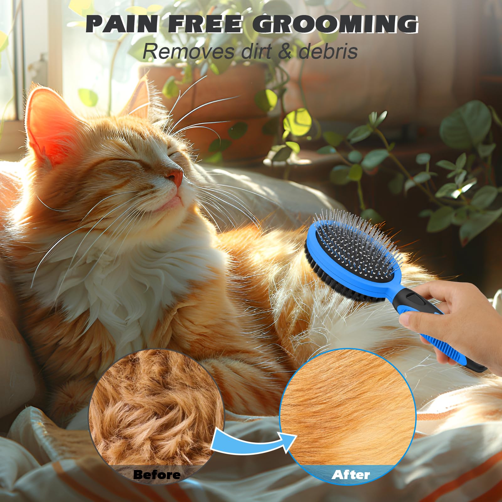 UGNEL ergonomic handle design reduces hand fatigue during grooming.