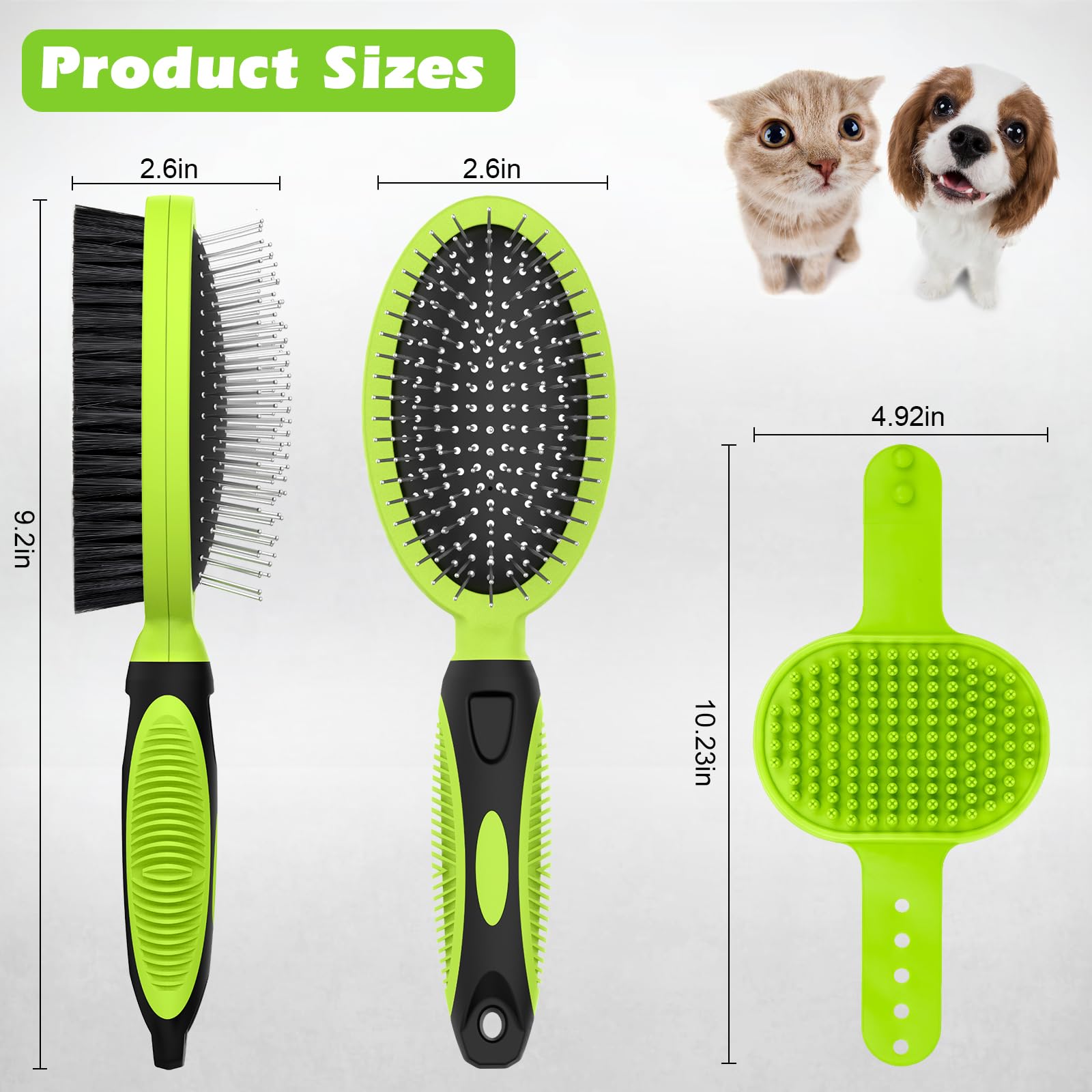 UGNEL pet grooming tools set with two brushes and warranty