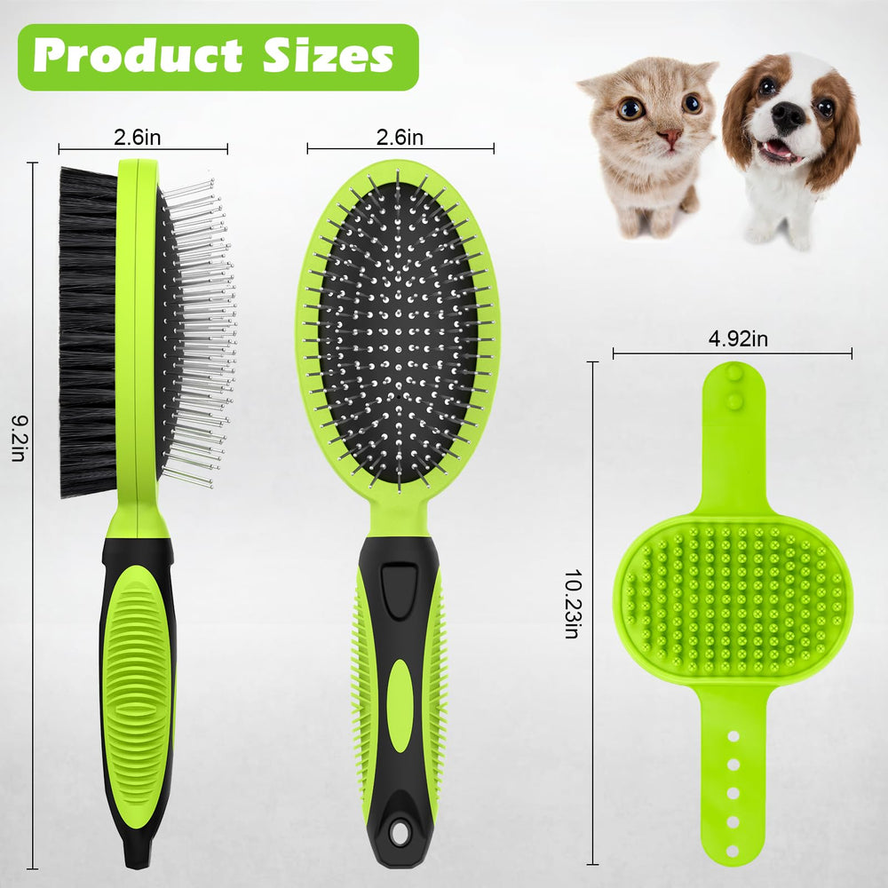 UGNEL pet grooming tools set with two brushes and warranty