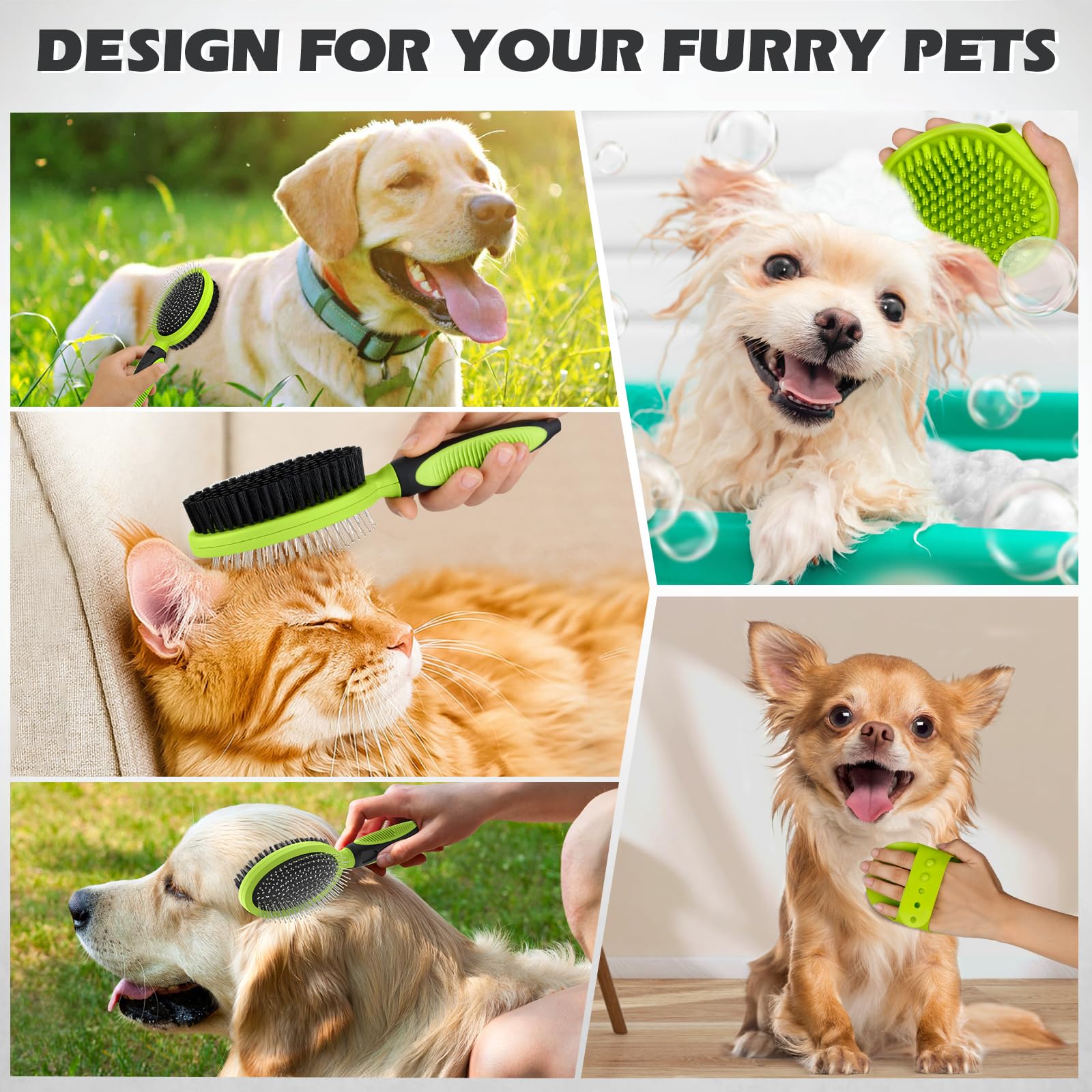 UGNEL stainless steel pin brush with air cushion for gentle massage