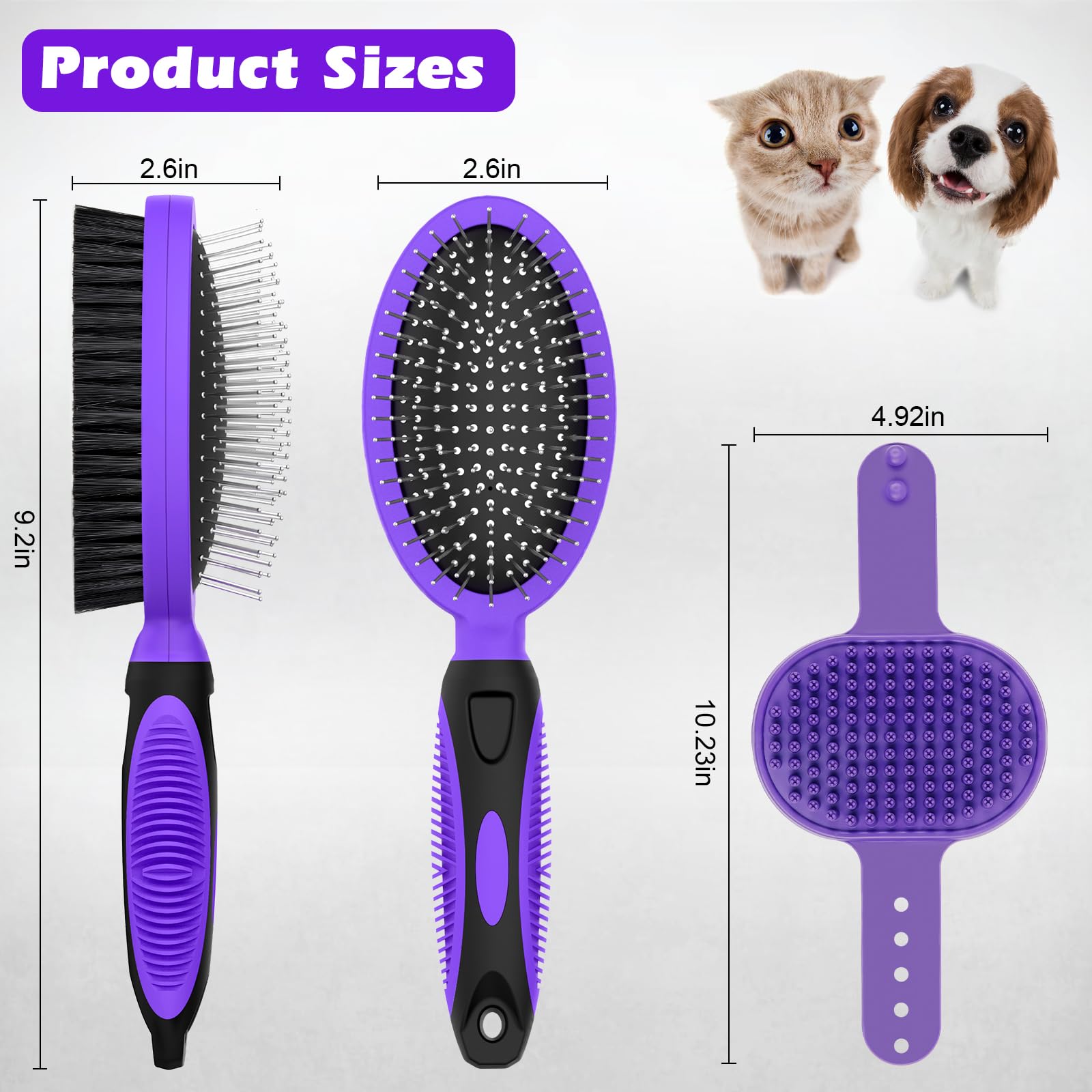 UGNEL purple grooming tools set shown in compact home-use layout