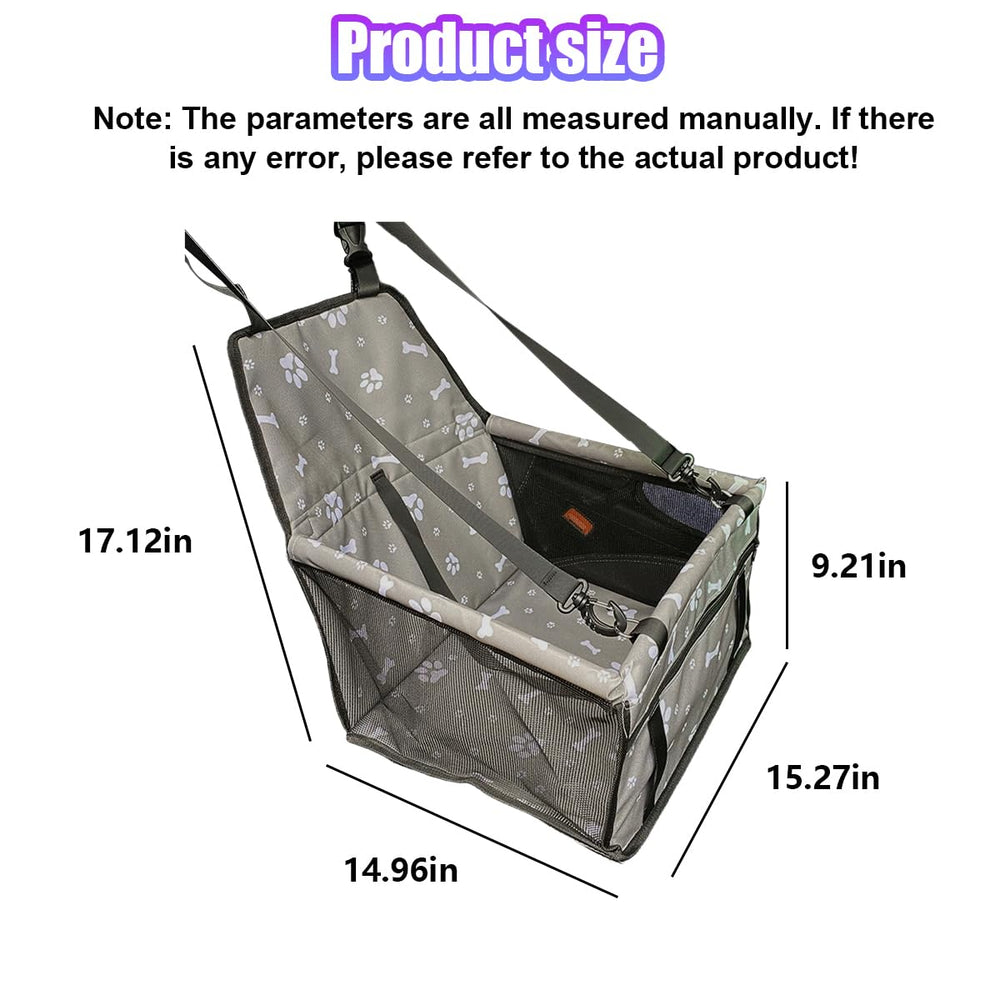 UHANBUT Pet Car Seat PVC support provides stable, wobble-free rides