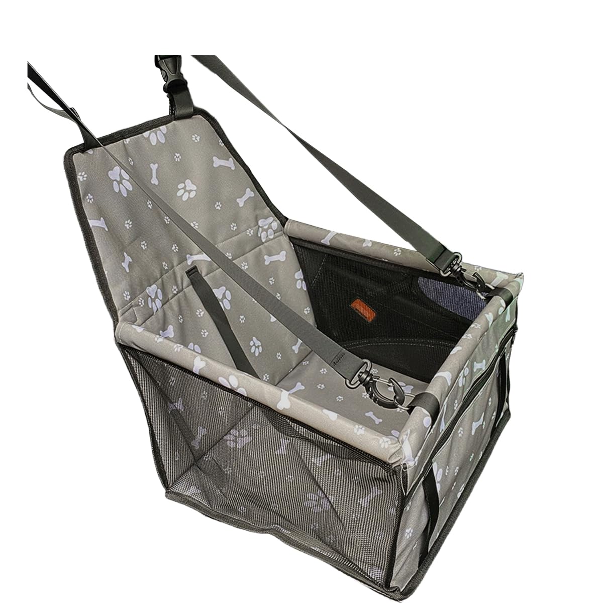 UHANBUT Pet Car Seat gray with waterproof Oxford fabric for clean travels