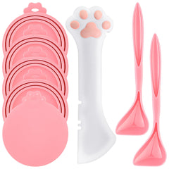 Uiifan cat can covers pink 8-piece set keeps food fresh