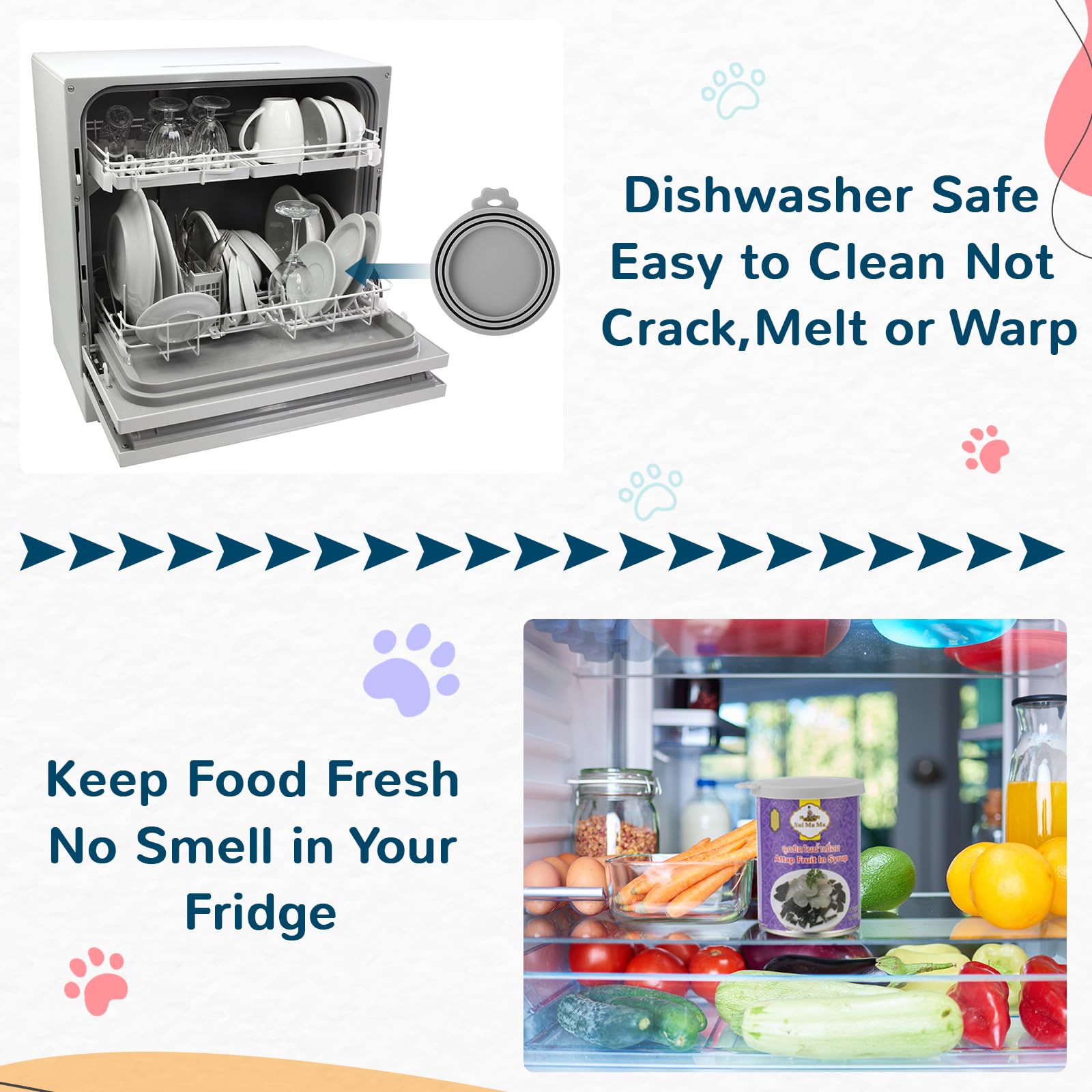 Uiifan kitchen pet can accessories setup for organized feeding.