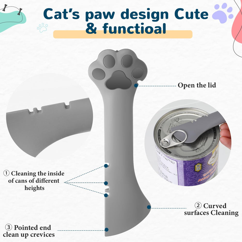 Uiifan paw shape pet can opener showing lever-assisted opening.