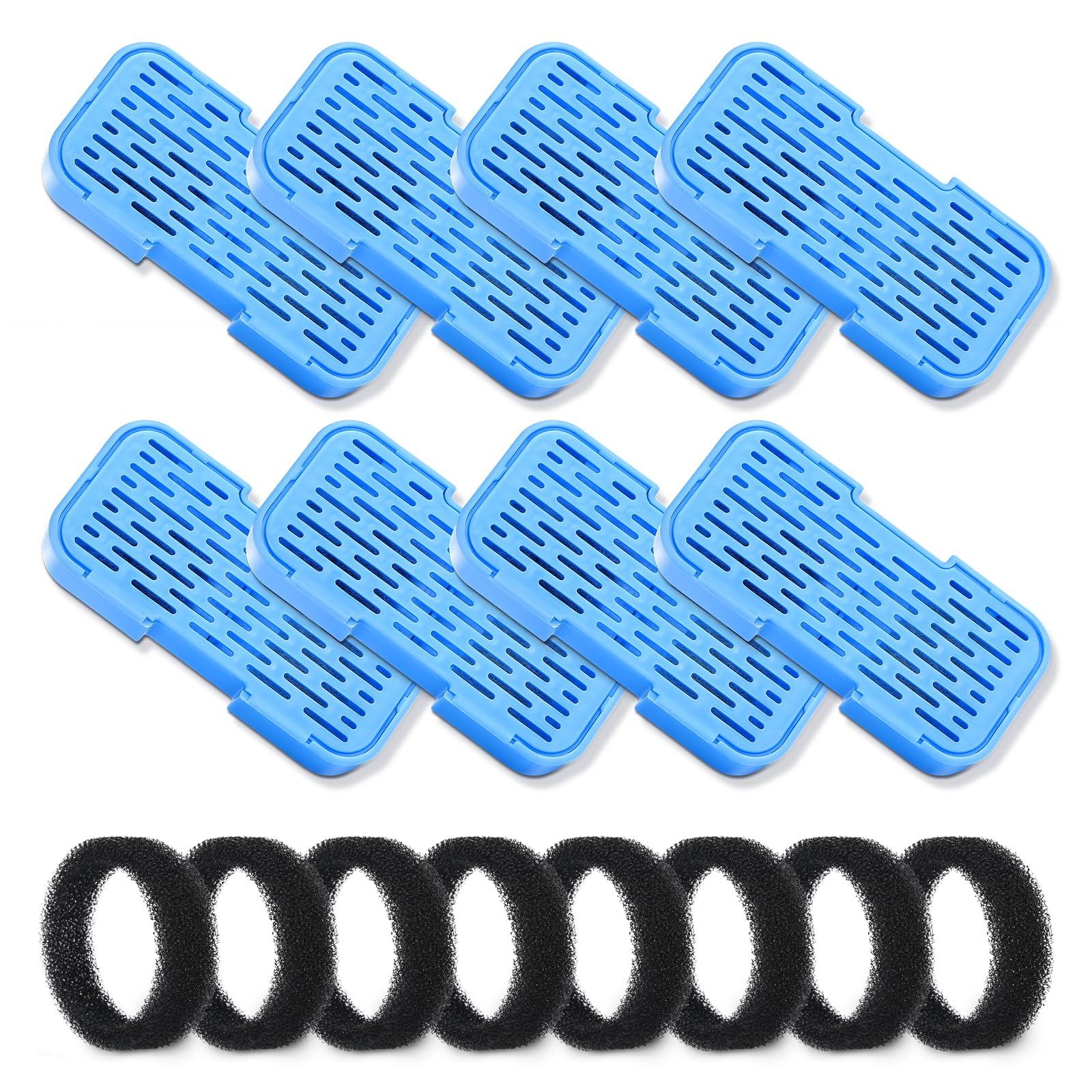UIOOQ cat fountain filter activated carbon close-up highlights four-layer filtration for cleaner water