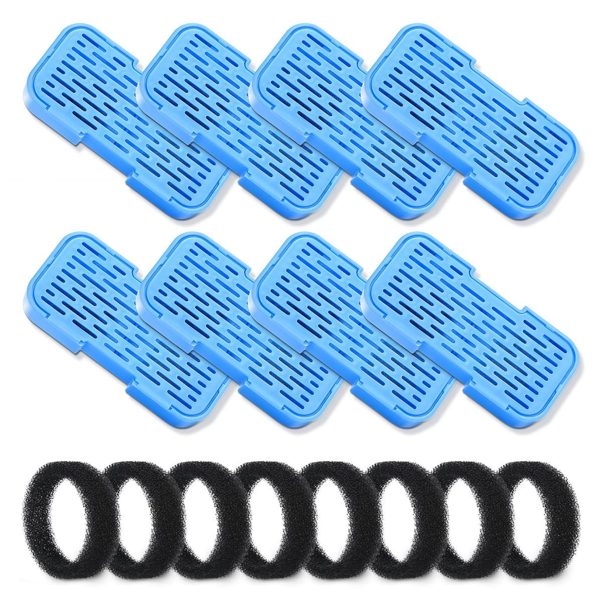 UIOOQ cat fountain filter activated carbon close-up highlights four-layer filtration for cleaner water